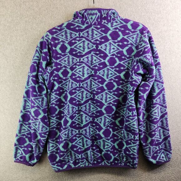Patagonia Synchilla Sweater Womens XS Ikat Big Fish T-Snap Fleece Aztec Tribal - Picture 5 of 14